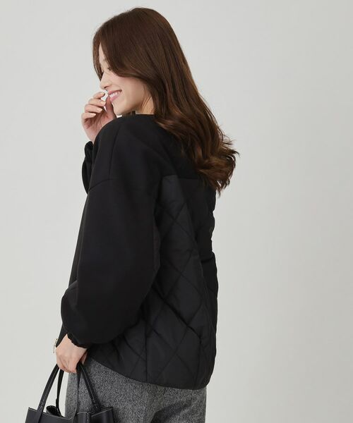 COUP DE CHANCE / クードシャンス レザーブルゾン・ジャケット | 【中綿キルティング】異素材ドッキングのブルゾン | 詳細1