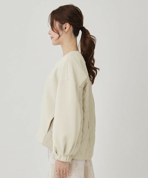 COUP DE CHANCE / クードシャンス レザーブルゾン・ジャケット | 【中綿キルティング】異素材ドッキングのブルゾン | 詳細10