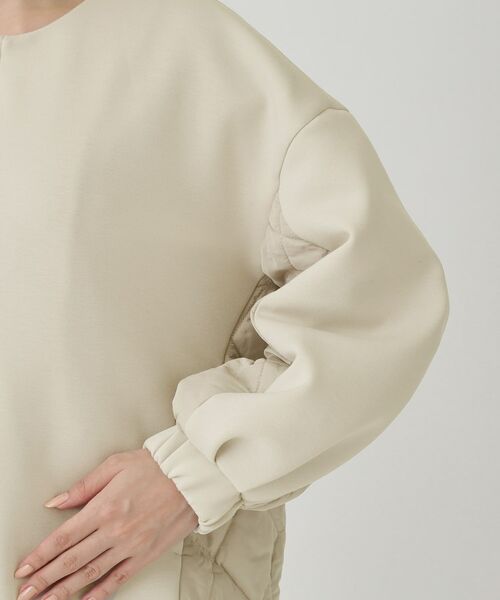 COUP DE CHANCE / クードシャンス レザーブルゾン・ジャケット | 【中綿キルティング】異素材ドッキングのブルゾン | 詳細13