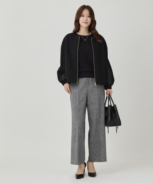 COUP DE CHANCE / クードシャンス レザーブルゾン・ジャケット | 【中綿キルティング】異素材ドッキングのブルゾン | 詳細2