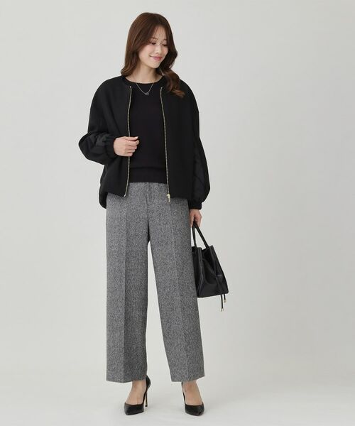 COUP DE CHANCE / クードシャンス レザーブルゾン・ジャケット | 【中綿キルティング】異素材ドッキングのブルゾン | 詳細3