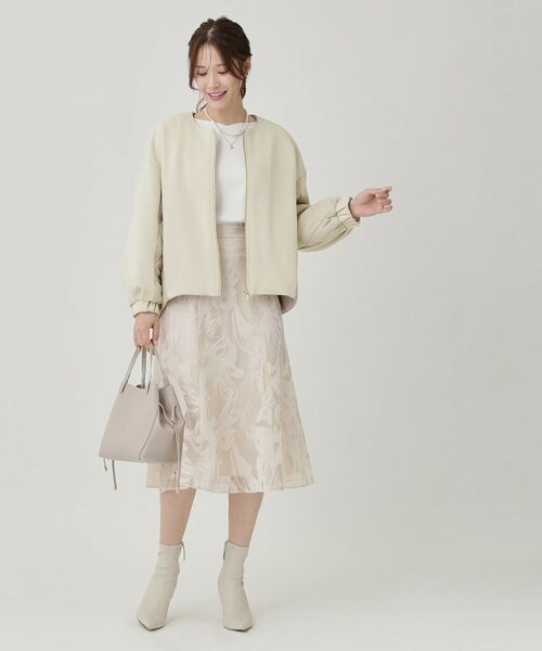 COUP DE CHANCE / クードシャンス レザーブルゾン・ジャケット | 【中綿キルティング】異素材ドッキングのブルゾン | 詳細6