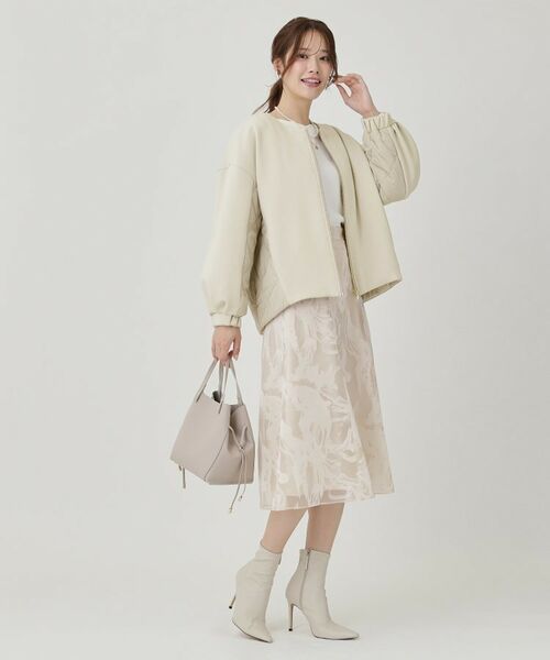 COUP DE CHANCE / クードシャンス レザーブルゾン・ジャケット | 【中綿キルティング】異素材ドッキングのブルゾン | 詳細7