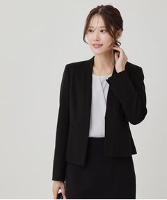 COUP DE CHANCE / クードシャンス ノーカラージャケット | 【日本製／セットアップ可】ジャージ素材のカラーレスジャケット