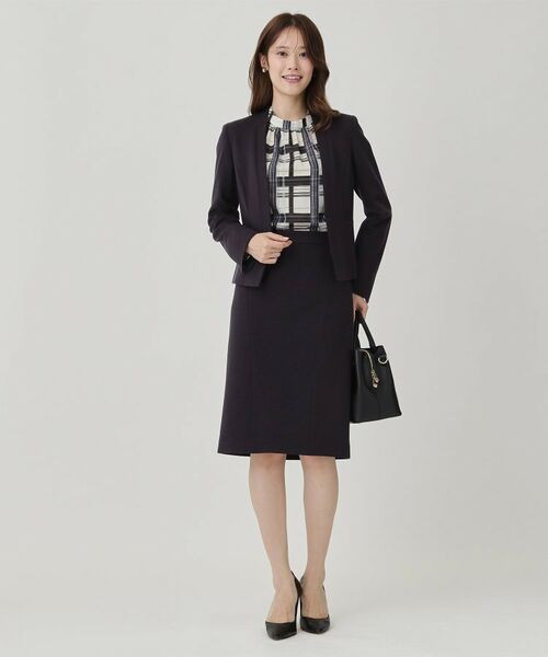 COUP DE CHANCE / クードシャンス ノーカラージャケット | 【日本製/セットアップ可】ジャージ素材のカラーレスジャケット | 詳細10