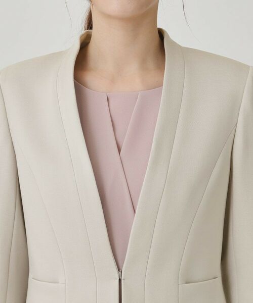 COUP DE CHANCE / クードシャンス ノーカラージャケット | 【日本製/セットアップ可】ジャージ素材のカラーレスジャケット | 詳細18