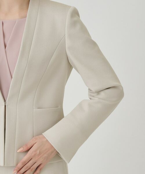 COUP DE CHANCE / クードシャンス ノーカラージャケット | 【日本製/セットアップ可】ジャージ素材のカラーレスジャケット | 詳細19