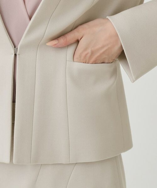 COUP DE CHANCE / クードシャンス ノーカラージャケット | 【日本製/セットアップ可】ジャージ素材のカラーレスジャケット | 詳細20