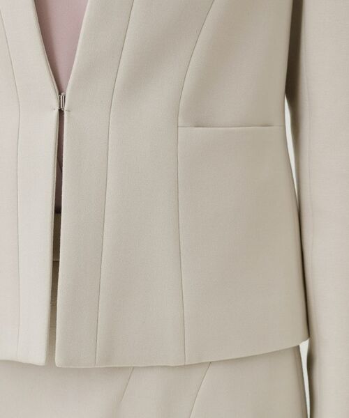 COUP DE CHANCE / クードシャンス ノーカラージャケット | 【日本製/セットアップ可】ジャージ素材のカラーレスジャケット | 詳細22