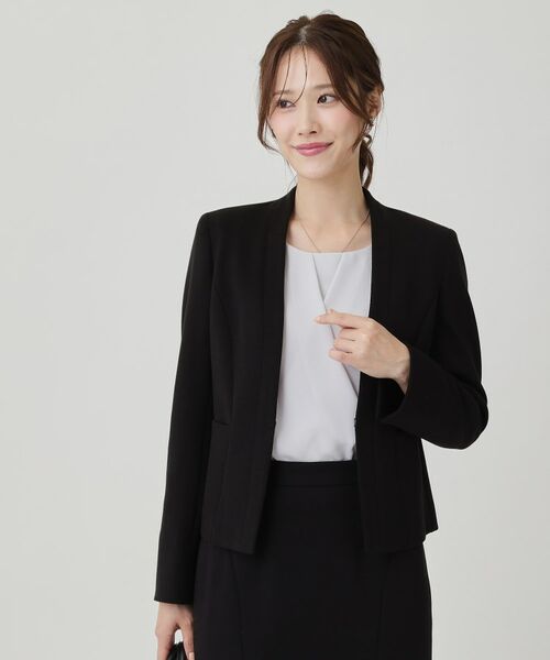 COUP DE CHANCE / クードシャンス ノーカラージャケット | 【日本製/セットアップ可】ジャージ素材のカラーレスジャケット | 詳細5