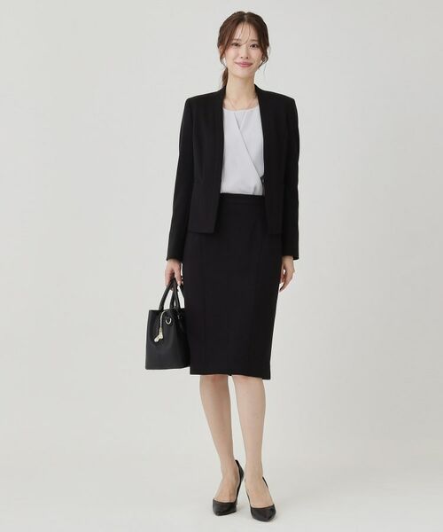 COUP DE CHANCE / クードシャンス ノーカラージャケット | 【日本製/セットアップ可】ジャージ素材のカラーレスジャケット | 詳細7