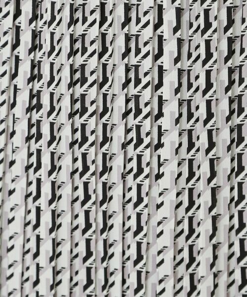 COUP DE CHANCE / クードシャンス ミニ丈・ひざ丈ワンピース | 【ボウ取外し可】幾何柄プリーツワンピース | 詳細4