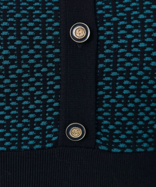 COUP DE CHANCE / クードシャンス ミニ丈・ひざ丈ワンピース | 【手洗い可】衿付きニットジャカード編みワンピース | 詳細12