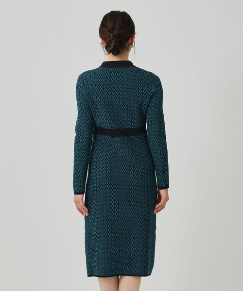 COUP DE CHANCE / クードシャンス ミニ丈・ひざ丈ワンピース | 【手洗い可】衿付きニットジャカード編みワンピース | 詳細23