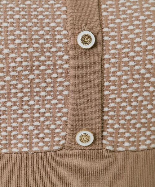 COUP DE CHANCE / クードシャンス ミニ丈・ひざ丈ワンピース | 【手洗い可】衿付きニットジャカード編みワンピース | 詳細8