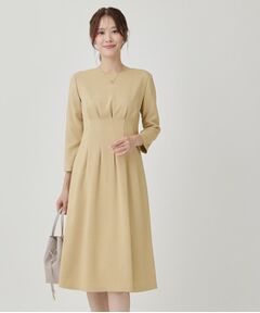 COUP DE CHANCE / クードシャンス ミニ丈・ひざ丈ワンピース | 【手洗い可／日本製】タックデザインワンピース