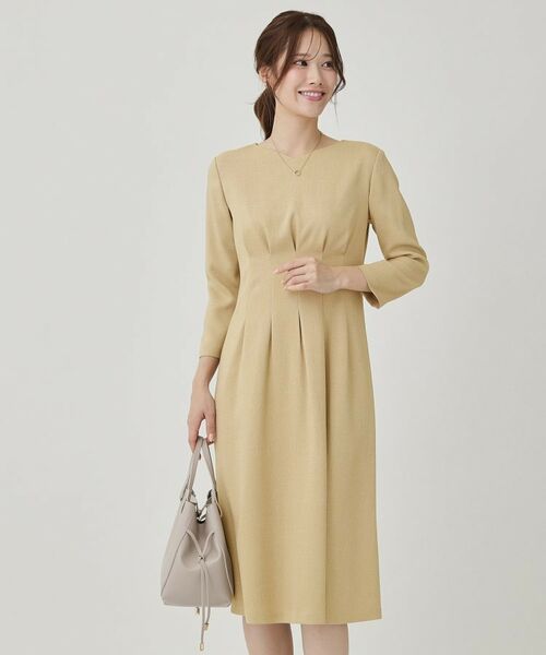 COUP DE CHANCE / クードシャンス ミニ丈・ひざ丈ワンピース | 【手洗い可/日本製】タックデザインワンピース | 詳細12