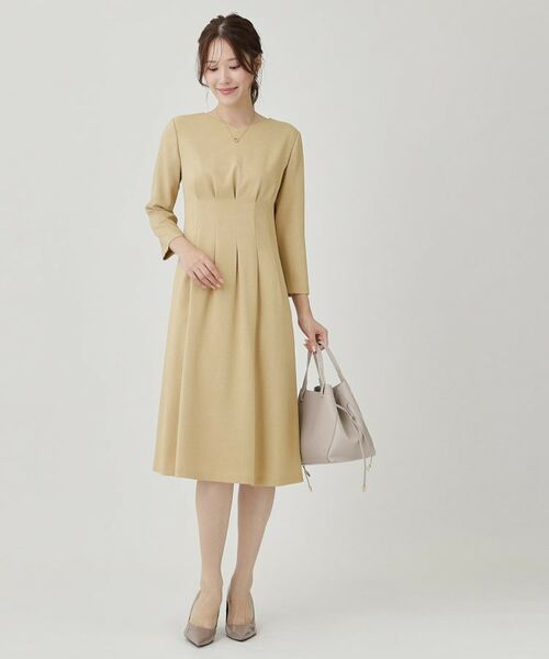 COUP DE CHANCE / クードシャンス ミニ丈・ひざ丈ワンピース | 【手洗い可/日本製】タックデザインワンピース | 詳細13