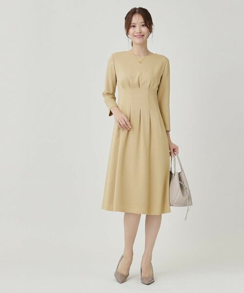 COUP DE CHANCE / クードシャンス ミニ丈・ひざ丈ワンピース | 【手洗い可/日本製】タックデザインワンピース | 詳細14