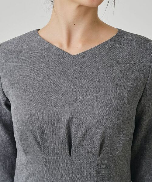 COUP DE CHANCE / クードシャンス ミニ丈・ひざ丈ワンピース | 【手洗い可/日本製】タックデザインワンピース | 詳細19