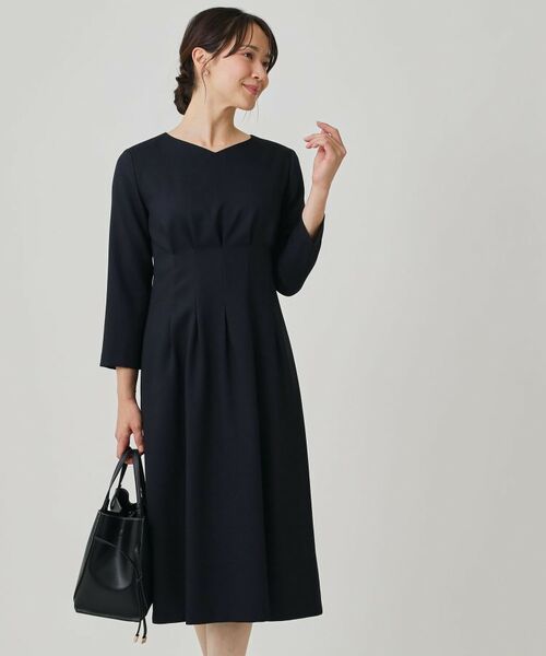 COUP DE CHANCE / クードシャンス ミニ丈・ひざ丈ワンピース | 【手洗い可/日本製】タックデザインワンピース | 詳細9
