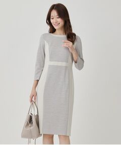 COUP DE CHANCE / クードシャンス ミニ丈・ひざ丈ワンピース | 【日本製／ラメ混】ジャージ素材タイトシルエットワンピース