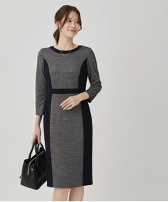 COUP DE CHANCE / クードシャンス ミニ丈・ひざ丈ワンピース | 【日本製／ラメ混】ジャージ素材タイトシルエットワンピース