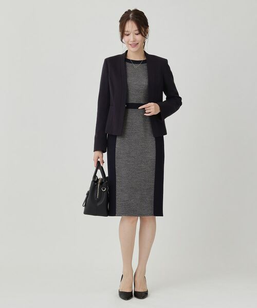 COUP DE CHANCE / クードシャンス ミニ丈・ひざ丈ワンピース | 【日本製／ラメ混】ジャージ素材タイトシルエットワンピース | 詳細10