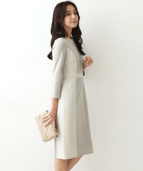 COUP DE CHANCE / クードシャンス ミニ丈・ひざ丈ワンピース | 【日本製／ラメ混】ジャージ素材タイトシルエットワンピース | 詳細13