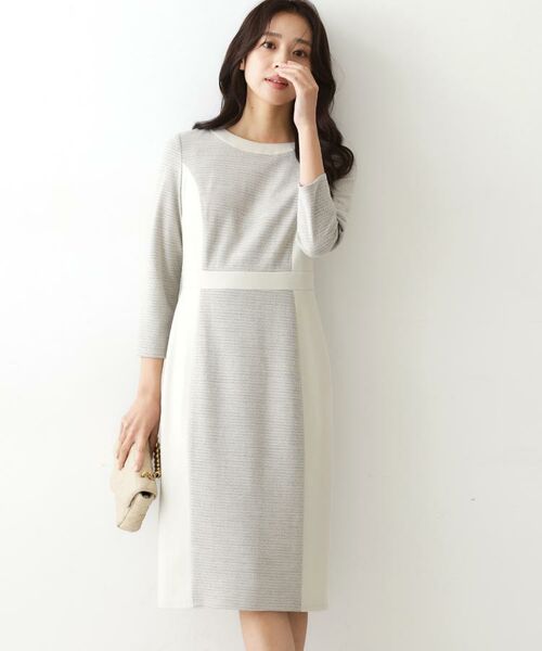 COUP DE CHANCE / クードシャンス ミニ丈・ひざ丈ワンピース | 【日本製／ラメ混】ジャージ素材タイトシルエットワンピース | 詳細14