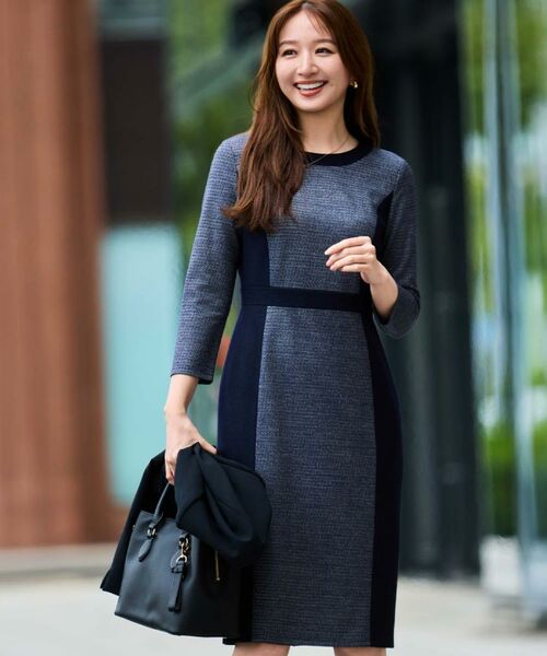 COUP DE CHANCE / クードシャンス ミニ丈・ひざ丈ワンピース | 【日本製／ラメ混】ジャージ素材タイトシルエットワンピース | 詳細18