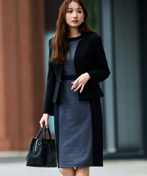 COUP DE CHANCE / クードシャンス ミニ丈・ひざ丈ワンピース | 【日本製／ラメ混】ジャージ素材タイトシルエットワンピース | 詳細19