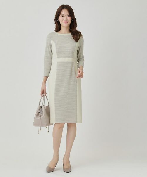 COUP DE CHANCE / クードシャンス ミニ丈・ひざ丈ワンピース | 【日本製／ラメ混】ジャージ素材タイトシルエットワンピース | 詳細2