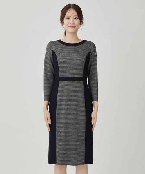 COUP DE CHANCE / クードシャンス ミニ丈・ひざ丈ワンピース | 【日本製／ラメ混】ジャージ素材タイトシルエットワンピース | 詳細21