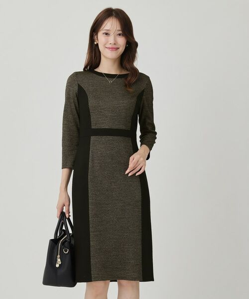 COUP DE CHANCE / クードシャンス ミニ丈・ひざ丈ワンピース | 【日本製／ラメ混】ジャージ素材タイトシルエットワンピース | 詳細5