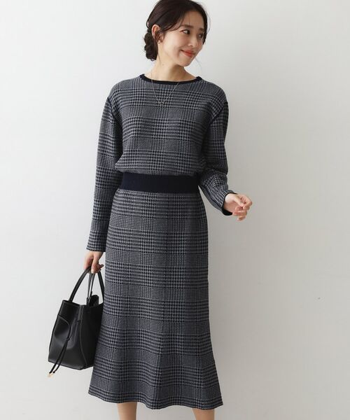 COUP DE CHANCE/クードシャンス 【手洗い可/リバーシブル】トップス&スカート セットアップ ネイビー(294) 38(M) COUP DE CHANCE/クードシャンス 【手洗い可/リバーシブル】トップス&スカート セットアップ ネイビー(294) 38(M)