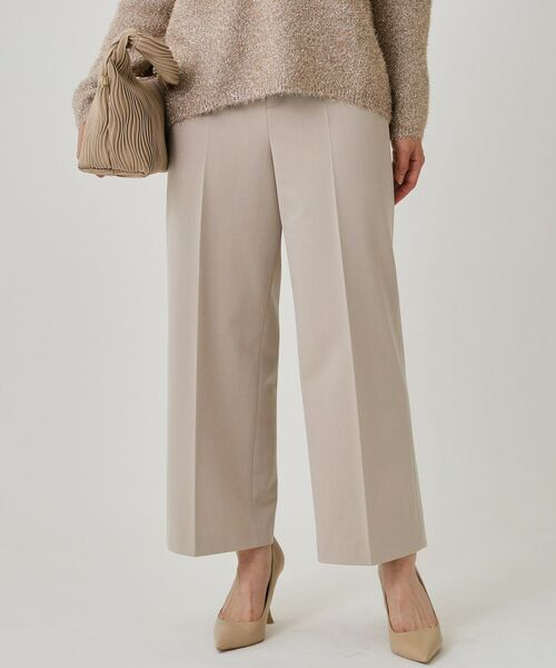 COUP DE CHANCE / クードシャンス パンツ | 【手洗い可】ストレートワイドパンツ(グレージュ(050))