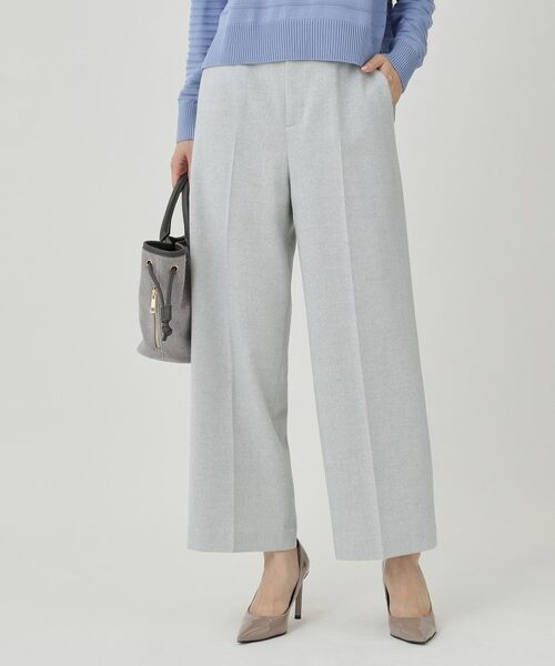 COUP DE CHANCE / クードシャンス パンツ | 【日本製】ラメ入りツイードパンツ(ブルー(091))