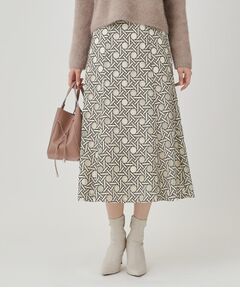 COUP DE CHANCE / クードシャンス ロング・マキシ丈スカート | 【日本製】シアー刺繍のフレアースカート