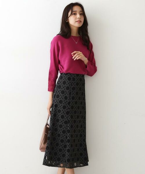 COUP DE CHANCE / クードシャンス ロング・マキシ丈スカート | 【日本製】シアー刺繍のフレアースカート | 詳細16