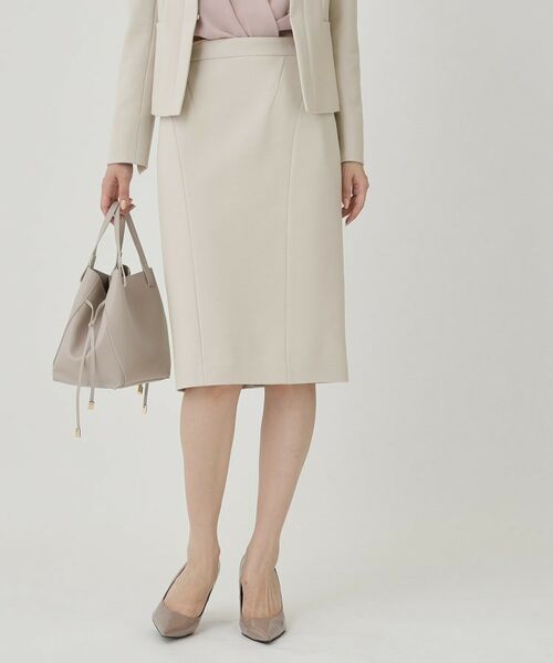 COUP DE CHANCE / クードシャンス ミニ・ひざ丈スカート | 【日本製/セットアップ可】ジャージ素材タイトシルエットスカート | 詳細1