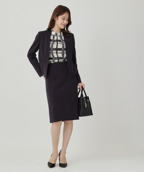 COUP DE CHANCE / クードシャンス ミニ・ひざ丈スカート | 【日本製/セットアップ可】ジャージ素材タイトシルエットスカート | 詳細11