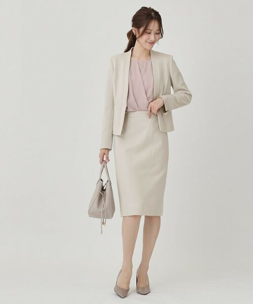 COUP DE CHANCE / クードシャンス ミニ・ひざ丈スカート | 【日本製/セットアップ可】ジャージ素材タイトシルエットスカート | 詳細2