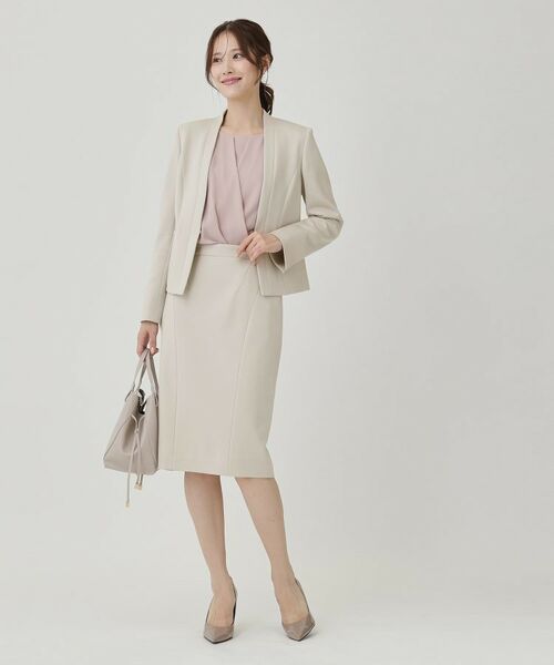 COUP DE CHANCE / クードシャンス ミニ・ひざ丈スカート | 【日本製/セットアップ可】ジャージ素材タイトシルエットスカート | 詳細3