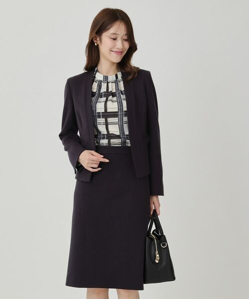 COUP DE CHANCE / クードシャンス ミニ・ひざ丈スカート | 【日本製/セットアップ可】ジャージ素材タイトシルエットスカート | 詳細9