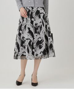 COUP DE CHANCE / クードシャンス スカート | 【手洗い可／日本製】フロッキープリントのスカート