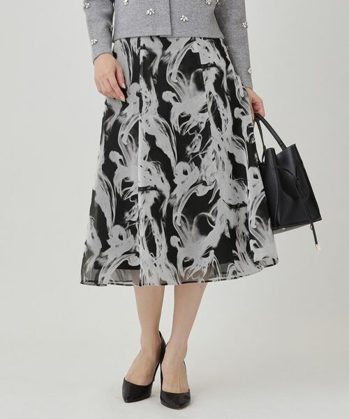 COUP DE CHANCE / クードシャンス スカート | 【手洗い可/日本製】フロッキープリントのスカート | 詳細1