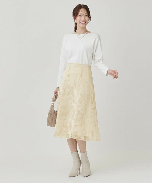 COUP DE CHANCE / クードシャンス スカート | 【手洗い可/日本製】フロッキープリントのスカート | 詳細10