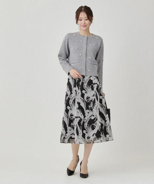 COUP DE CHANCE / クードシャンス スカート | 【手洗い可/日本製】フロッキープリントのスカート | 詳細2