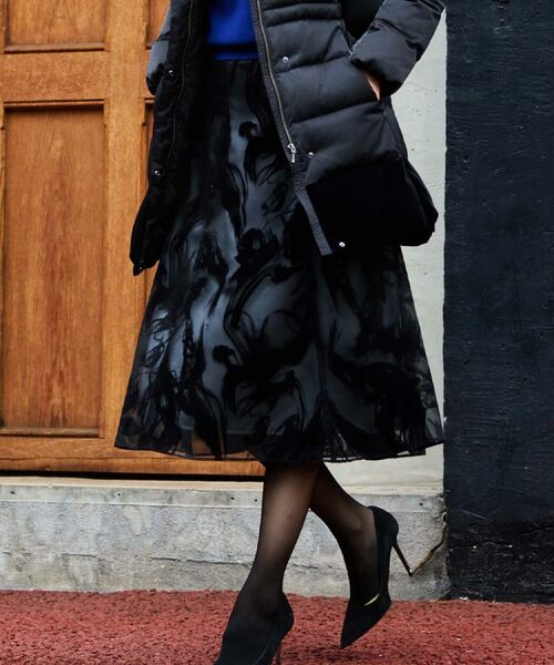 COUP DE CHANCE / クードシャンス スカート | 【手洗い可/日本製】フロッキープリントのスカート | 詳細27